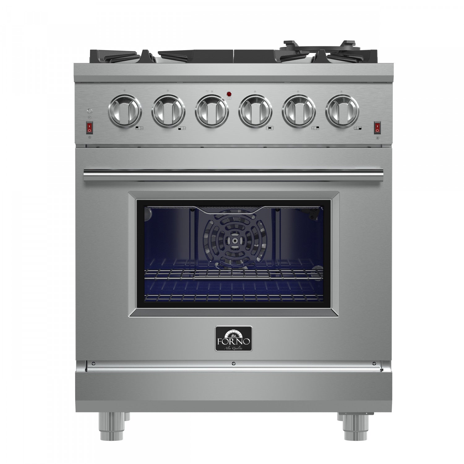 Forno Massimo 30" Stainless Steel Freestanding Gas Range with Air Fry (4.32 Cu. Ft.) - FFSGS6239-30