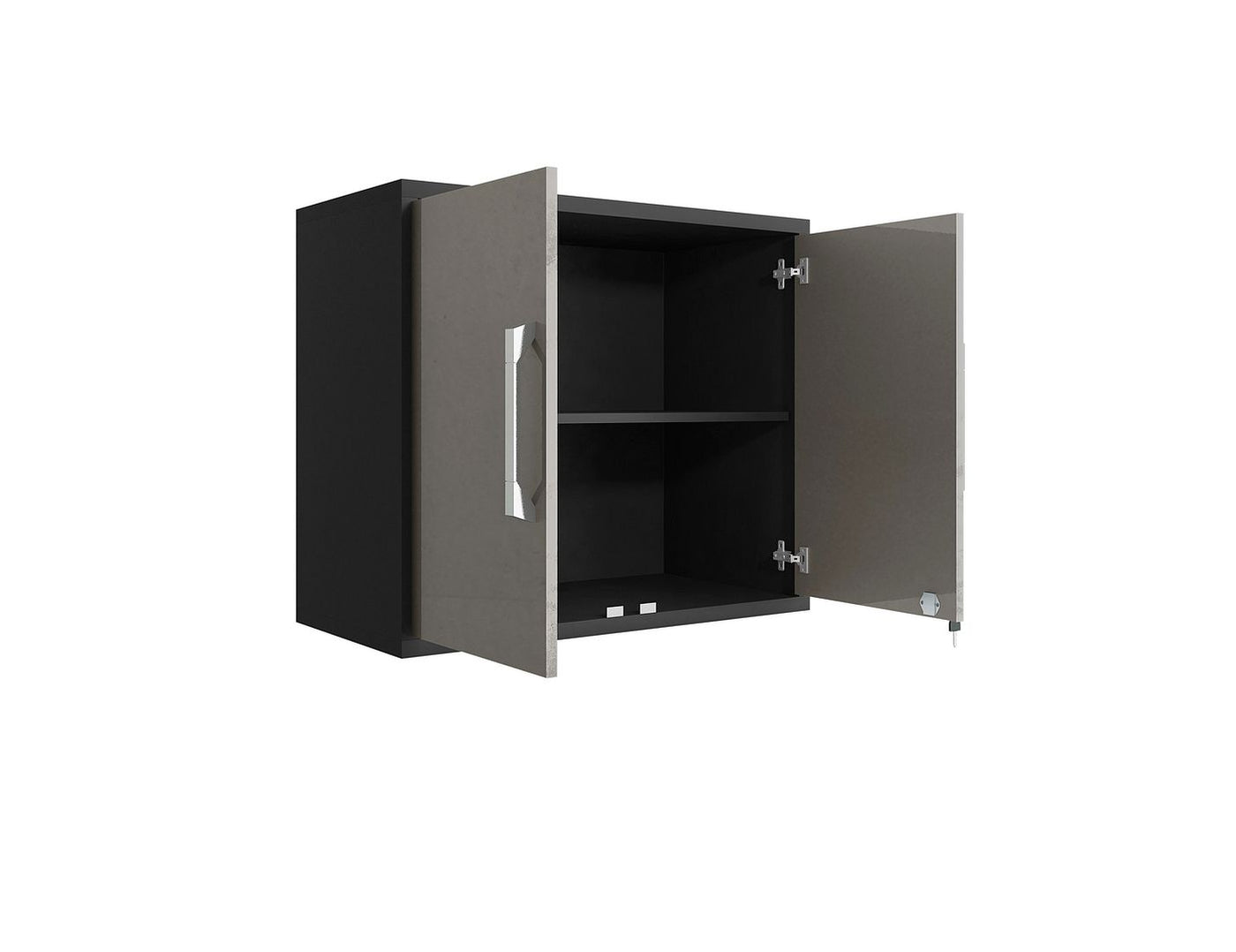 Lunde Floating Garage Cabinet - Matte Black/Grey - Set of 2