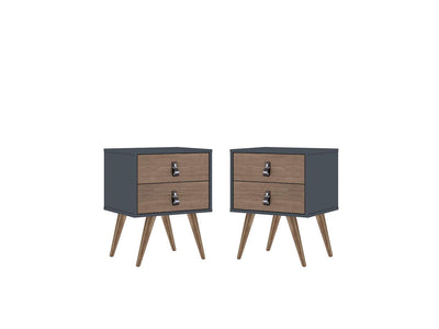 Torsted Nightstand - Blue/Nature - Set of 2