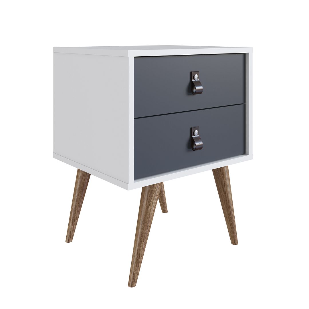Torsted Nightstand - White/Blue - Set of 2