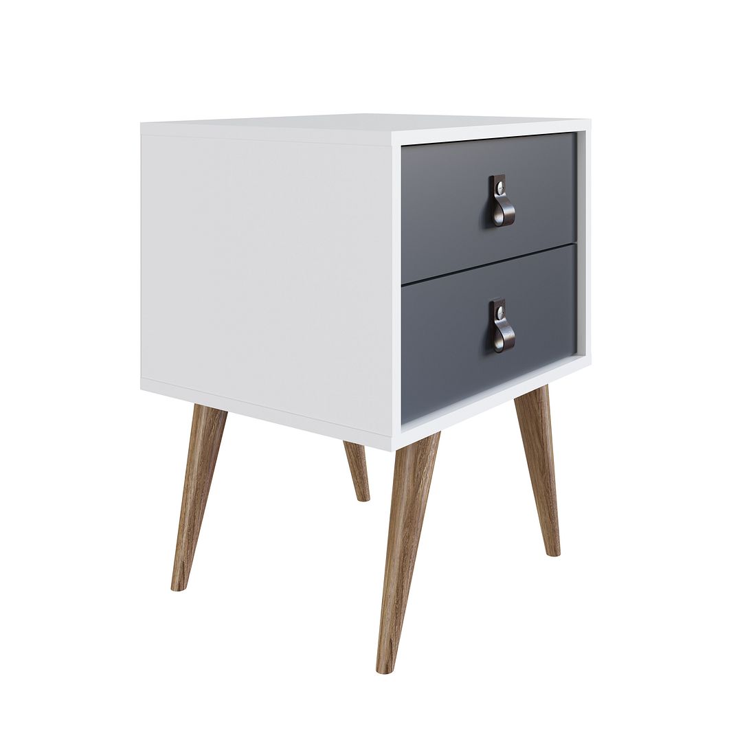 Torsted Nightstand - White/Blue - Set of 2