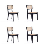 Stensby Dining Chair - Black/Natural Cane - Set of 4