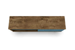 Lekedi 63" TV Stand - Rustic Brown/Aqua Blue