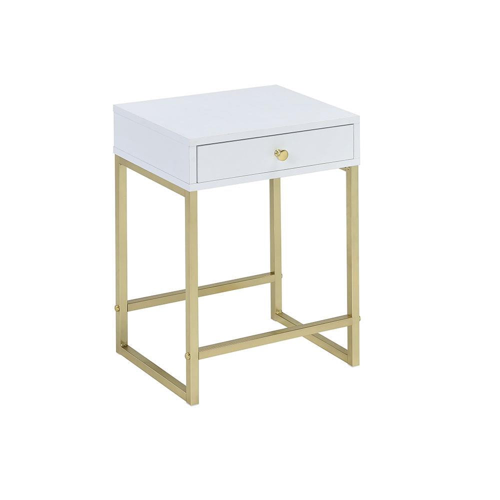 Wingham End Table - White