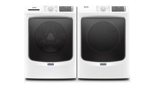 Maytag Laveuse à chargement frontal 5,5 pi³ et sécheuse électrique 7,3 pi³ blanc MHW6630HW/YMED6630HW