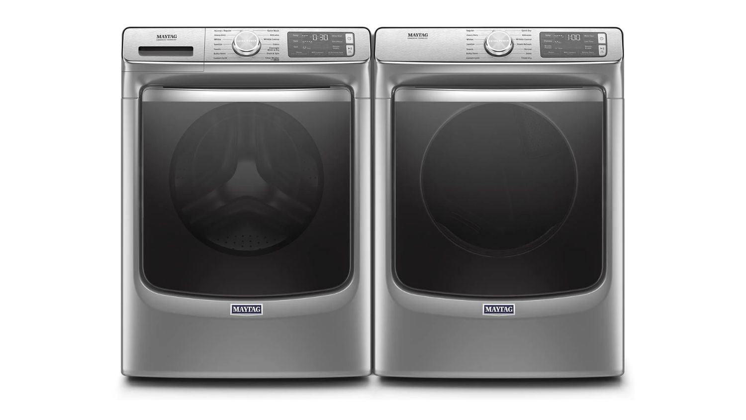 Maytag Metallic Slate Front-Load Washer (5.8 cu. ft.) & Electric Dryer (7.3 cu. ft.) - MHW8630HC/YMED8630HC