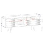 Lekedi 71" TV Stand - Matte Black
