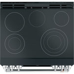 Café Matte Black 30" Electric Range with Built-in WiFi and No-Preheat Air Fry (5.7 Cu. Ft) - CCES700P3MD1
