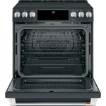 Café Matte Black 30" Electric Range with Built-in WiFi and No-Preheat Air Fry (5.7 Cu. Ft) - CCES700P3MD1