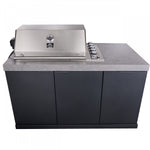 Forno Rimini Gray Countertop Outdoor Kitchen with 30" 62,600 BTU BBQ and Beverage Centre - FODKT2544BLK