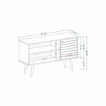 Lekedi 42" TV Stand - Rustic Brown/Yellow