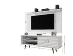 Lekedi 63" TV Stand and Panel Set - White