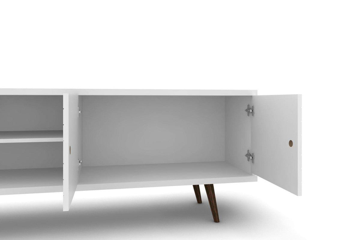 Lekedi 63" TV Stand and Panel Set - White