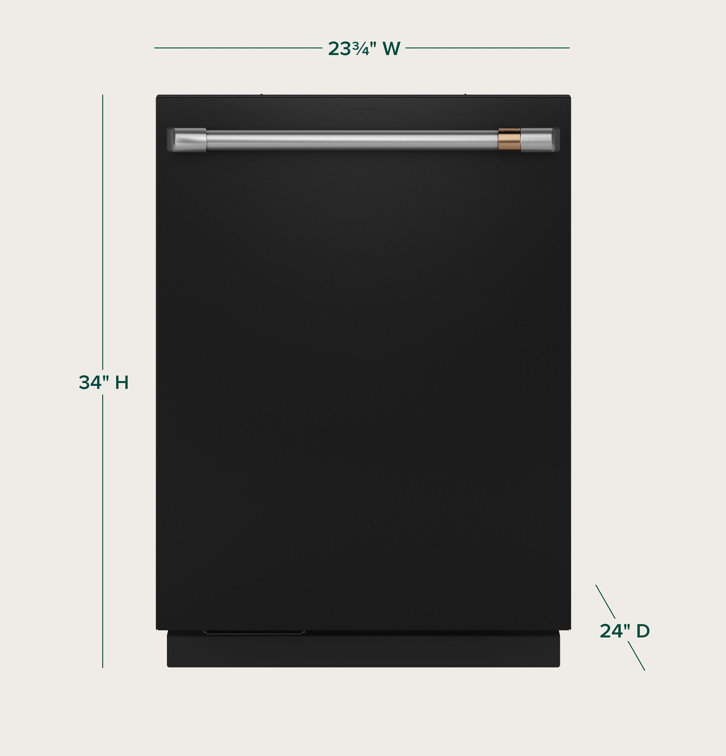 Café Matte Black Dishwasher with Sanitize and UltraWash (39 dBA) - CDT888P3VD1