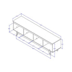 Ikast 72" TV Stand - Black Pro Touch