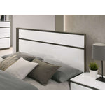 Allister 3-Piece Queen Storage Bed - White, Gunmetal Grey