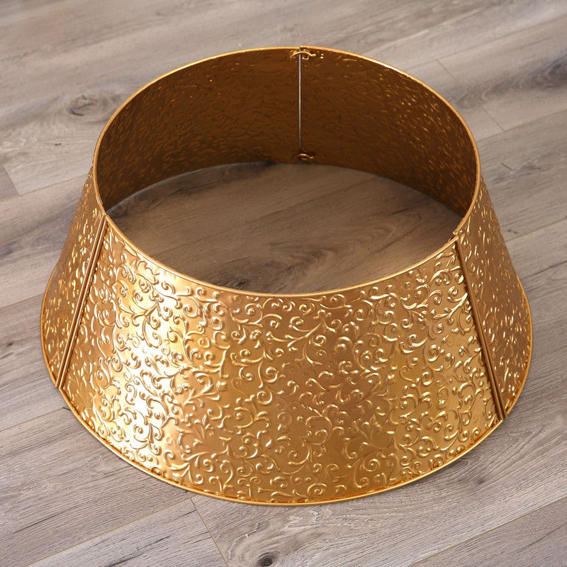 Jingle Metal Christmas Tree Collar - Gold