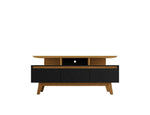 Osnabruck 63" TV Stand - Black/Cinnamon