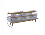 Osnabruck 71" TV Stand - Black/Cinnamon