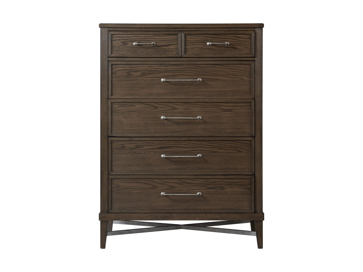 Alonso 5 Drawer Chest - Weathered Oak