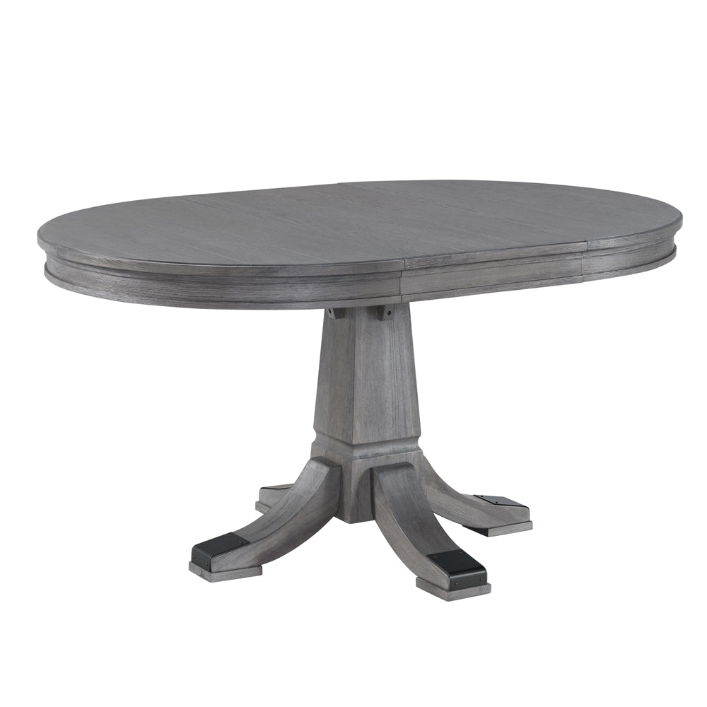Foundry 5-Piece Extendable Round Dining Set - Brushed Pewter