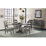 Foundry 5-Piece Extendable Round Dining Set - Brushed Pewter