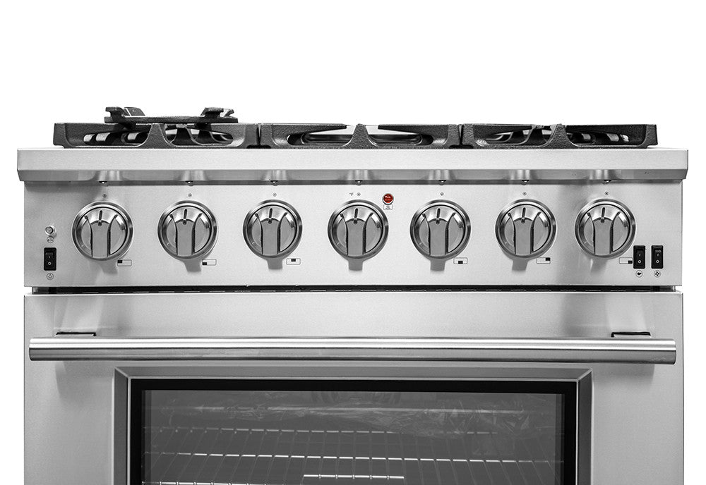 Forno Capriasca 36" Stainless Steel Freestanding Gas Range (5.36 Cu. Ft.) - FFSGS6260-36