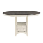 Freda Extendable Counter Height Dining Table - White, Dark Brown