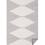 Summer Breeze 5'3" x 7'7" Outdoor Reversible Rug Triangles - Grey, Cream