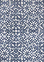 Feeling Connected 5'3" x 7'7" Damask Design Area Rug - Blue
