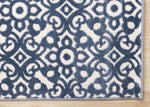 Feeling Connected 5'3" x 7'7" Damask Design Area Rug - Blue