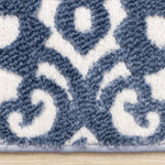Feeling Connected 5'3" x 7'7" Damask Design Area Rug - Blue