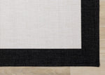 Summer Breeze 5'3" x 7'7" Reversible Outdoor Rug - Cream, Black Border