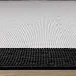 Summer Breeze 5'3" x 7'7" Reversible Outdoor Rug - Cream, Black Border