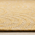 Summer Breeze 6'7" x 9'6" Outdoor Reversible Rug Rainbow Arch Pattern - Yellow, White