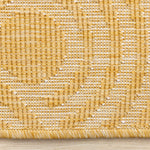 Summer Breeze 6'7" x 9'6" Outdoor Reversible Rug Rainbow Arch Pattern - Yellow, White