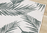 Summer Breeze 5'3" x 7'7" Outdoor Reversible Rug - Green, Leaf Motif