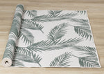 Summer Breeze 5'3" x 7'7" Outdoor Reversible Rug - Green, Leaf Motif