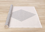 Summer Breeze 6'7" x 9'6" Outdoor Diamond Rug - White, Grey
