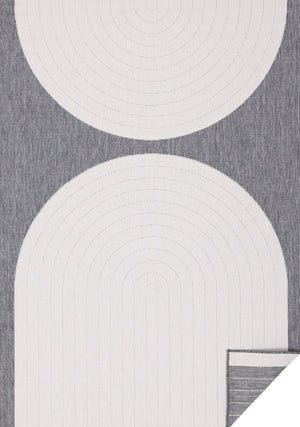 Brise estivale Tapis d’extérieur (6,7 pi X 9,6 pi) – gris, blanc