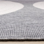 Summer Breeze 6'7" x 9'6" Outdoor Rug Double Arches - Grey, White