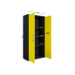 Lunde Tall Garage Cabinet - Yellow Gloss