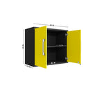 Lunde Floating Garage Storage Cabinet - Yellow Gloss