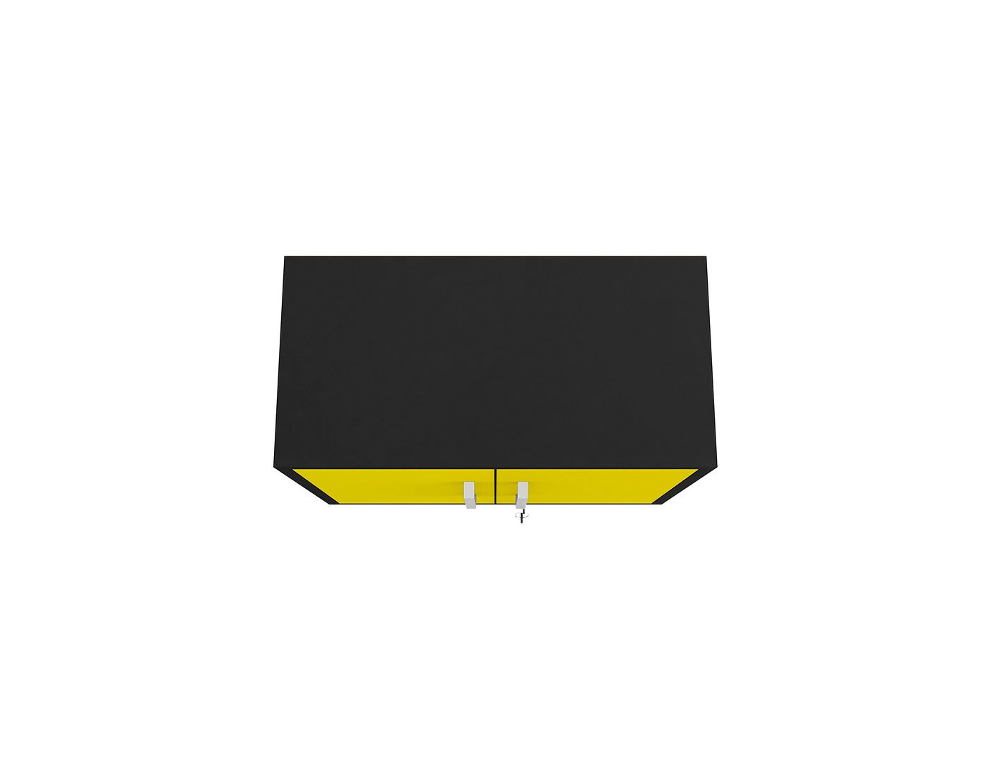Lunde Floating Garage Storage Cabinet - Yellow Gloss