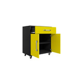 Lunde Mobile Garage Storage Cabinet - Yellow Gloss