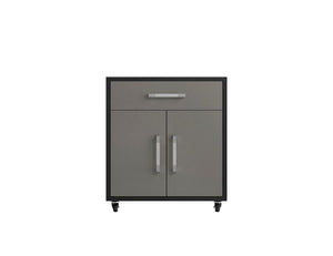 Lunde Mobile Garage Storage Cabinet - Grey Gloss