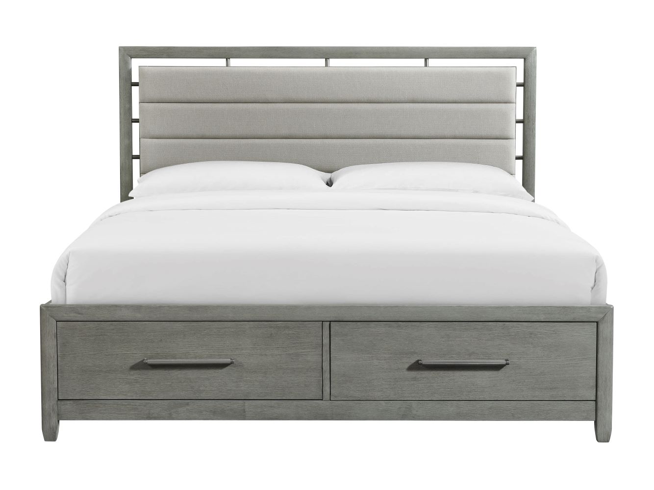 Chelsea 3-Piece King Storage Bed - Grey