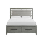 Chelsea 3-Piece Queen Storage Bed - Grey