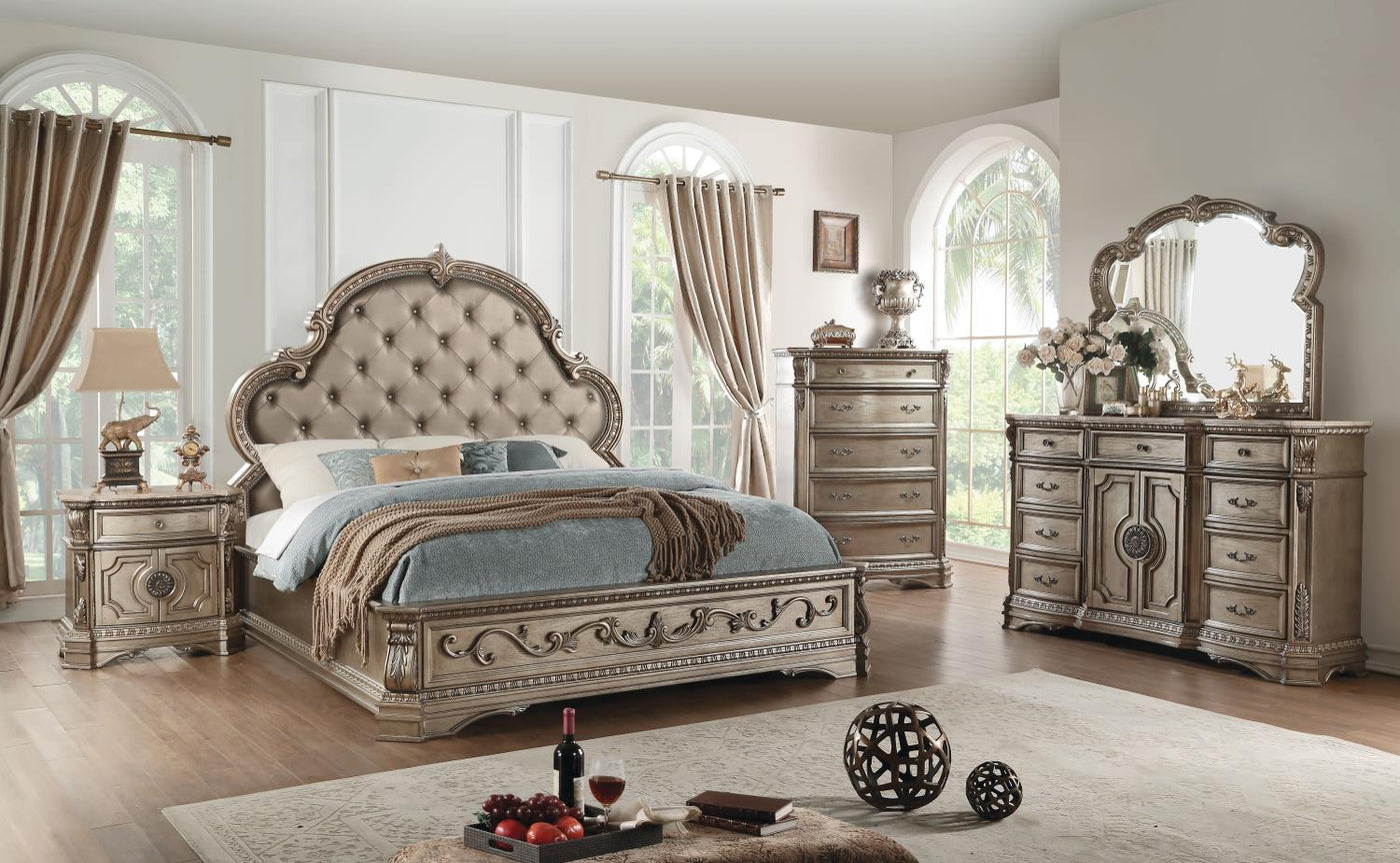 May Queen Bed - Antique Champagne