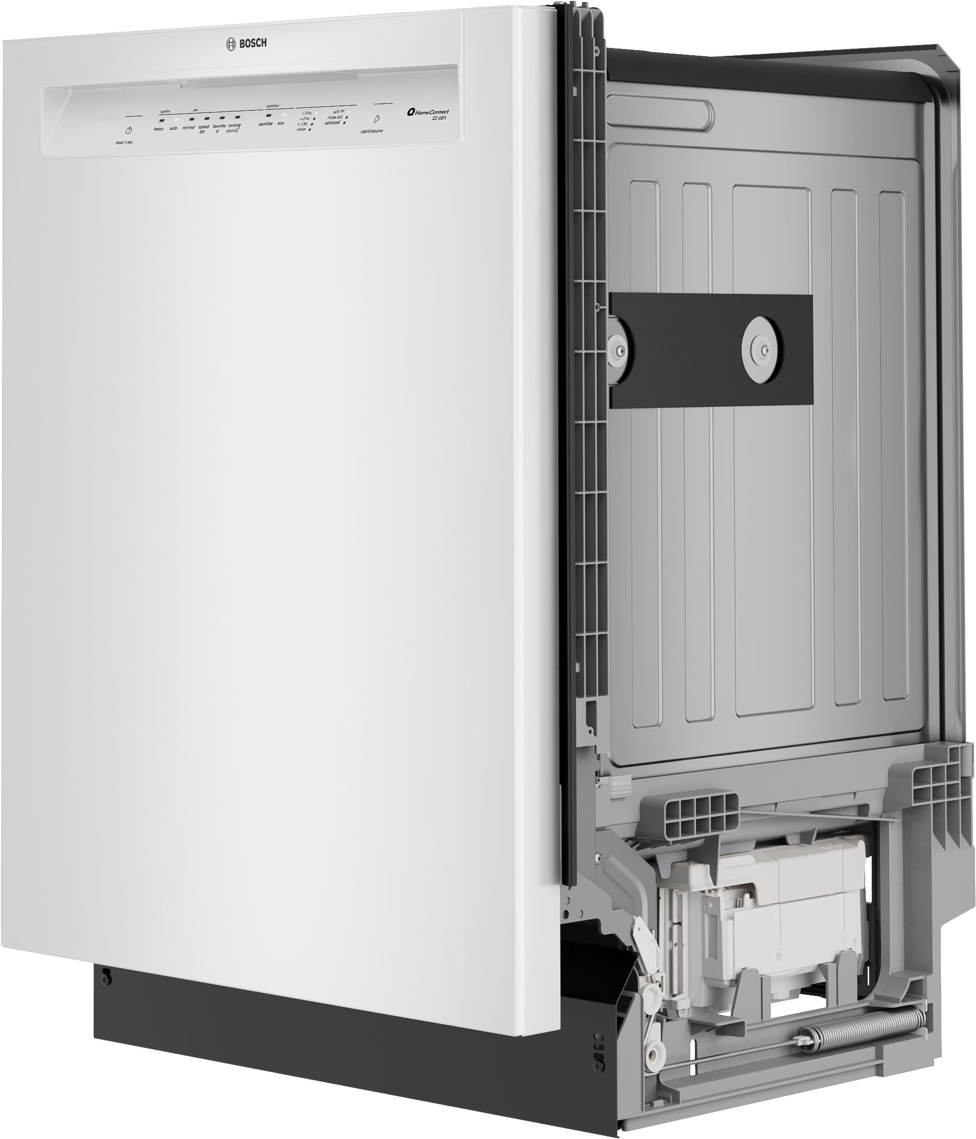 Bosch White 100 Series 24" Dishwasher with Recessed Handle - SHE2ADF2N